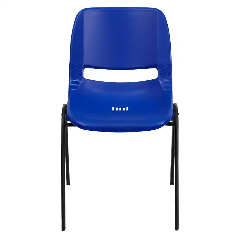 Emma and Oliver Ergonomic Shell Student Stack Chair - Classroom Chair / Office Guest Chair