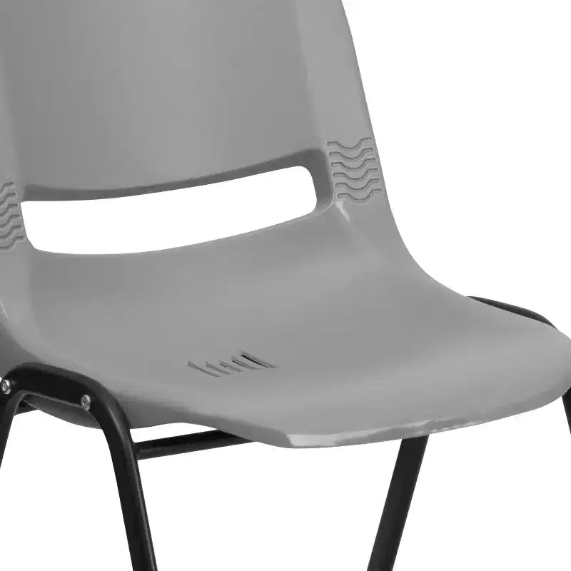 Emma and Oliver Ergonomic Shell Student Stack Chair - Classroom Chair / Office Guest Chair
