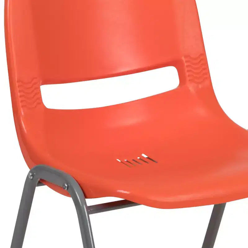 Emma and Oliver Ergonomic Shell Student Stack Chair - Classroom Chair / Office Guest Chair
