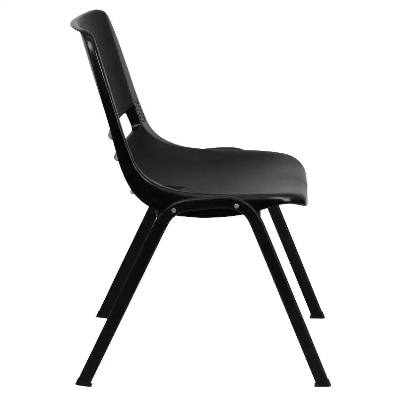 Emma and Oliver Ergonomic Shell Student Stack Chair - Classroom Chair / Office Guest Chair