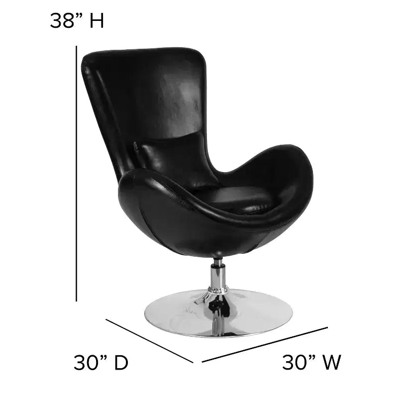 Emma and Oliver Swiveling Side Reception Chair with Back Pillow