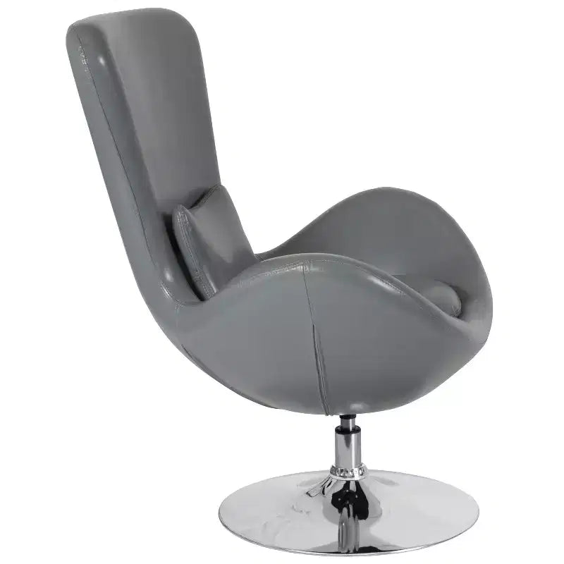 Emma and Oliver Swiveling Side Reception Chair with Back Pillow