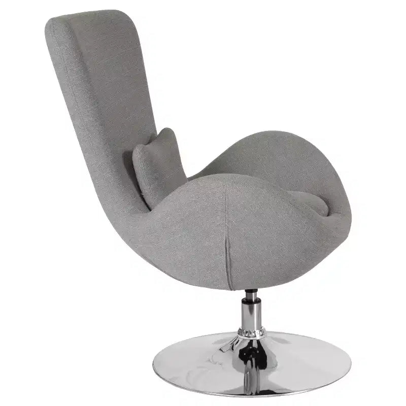 Emma and Oliver Swiveling Side Reception Chair with Back Pillow