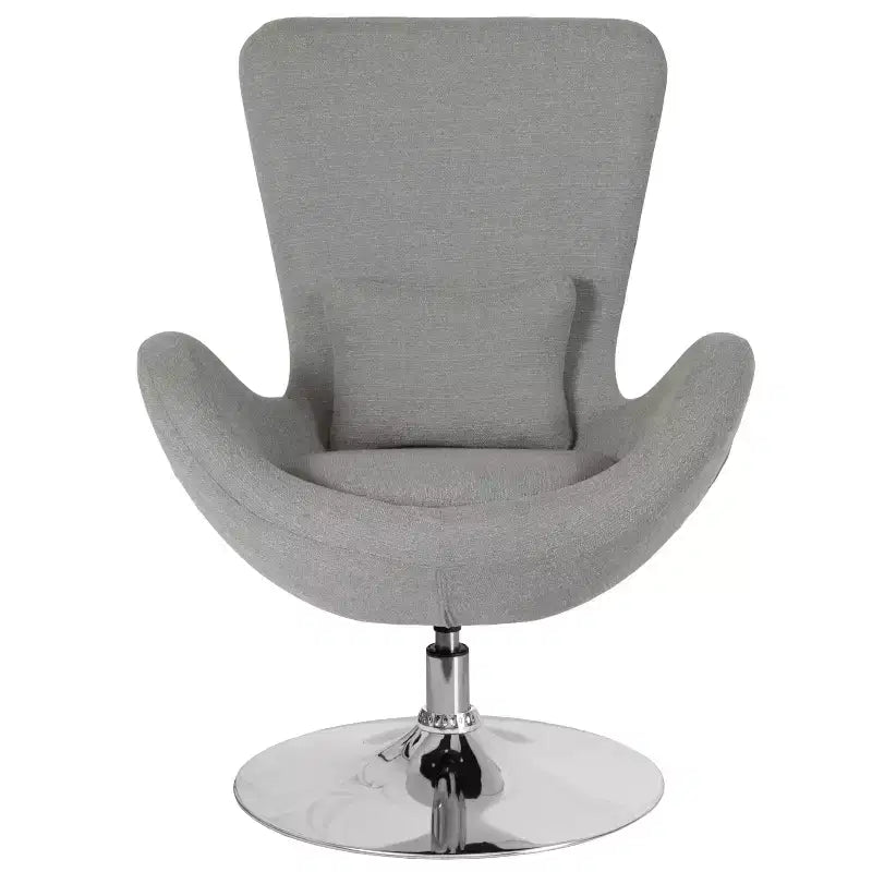 Emma and Oliver Swiveling Side Reception Chair with Back Pillow