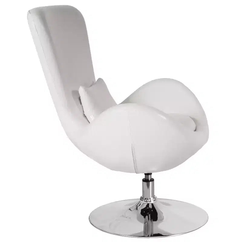 Emma and Oliver Swiveling Side Reception Chair with Back Pillow