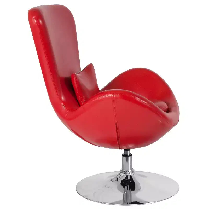 Emma and Oliver Swiveling Side Reception Chair with Back Pillow