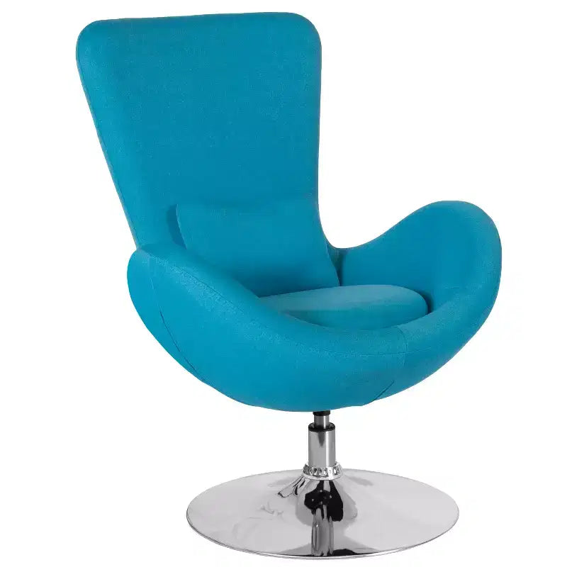 Emma and Oliver Swiveling Side Reception Chair with Back Pillow