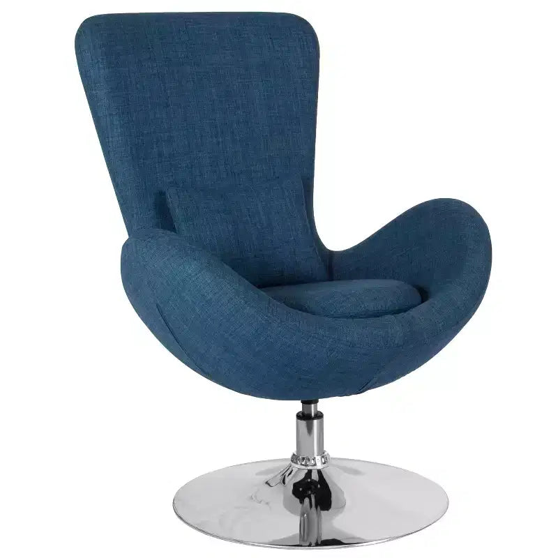 Fauteuil d'appoint pivotant Emma et Oliver avec coussin dorsal