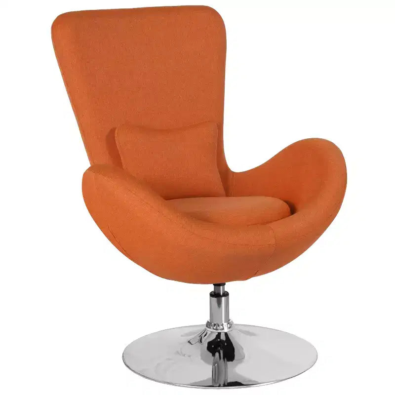 Fauteuil d'appoint pivotant Emma et Oliver avec coussin dorsal
