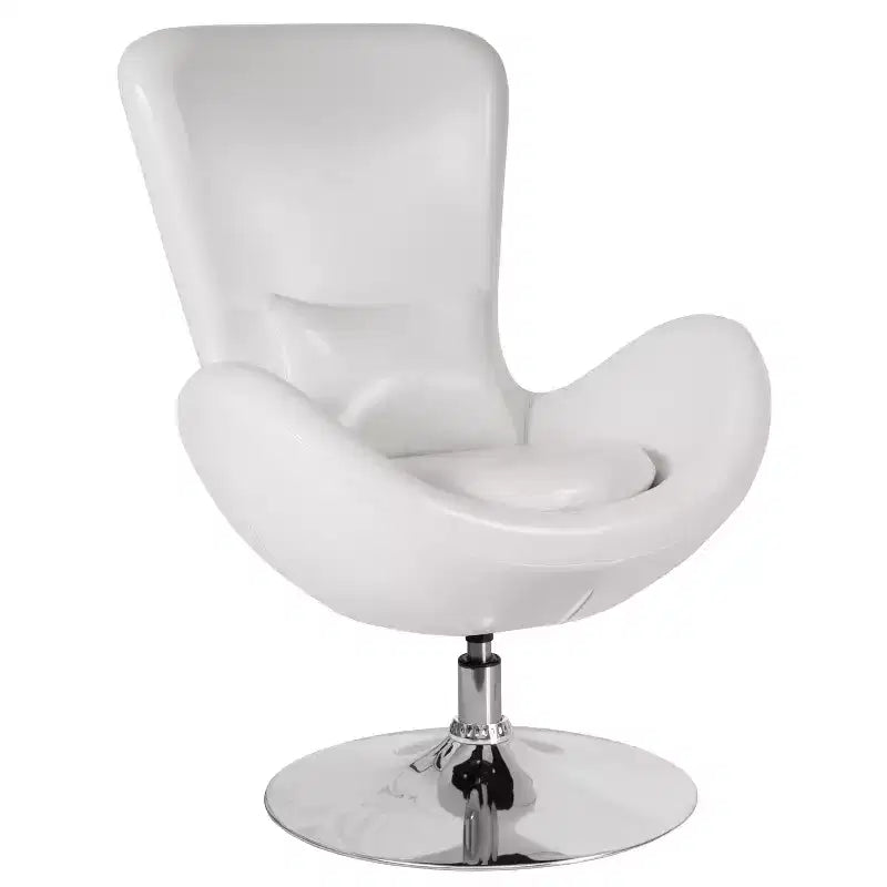Fauteuil d'appoint pivotant Emma et Oliver avec coussin dorsal
