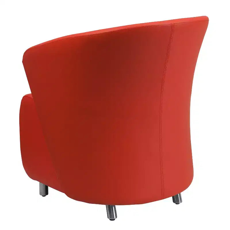 Emma and Oliver Home Office Curved Barrel Back Lounge Chair