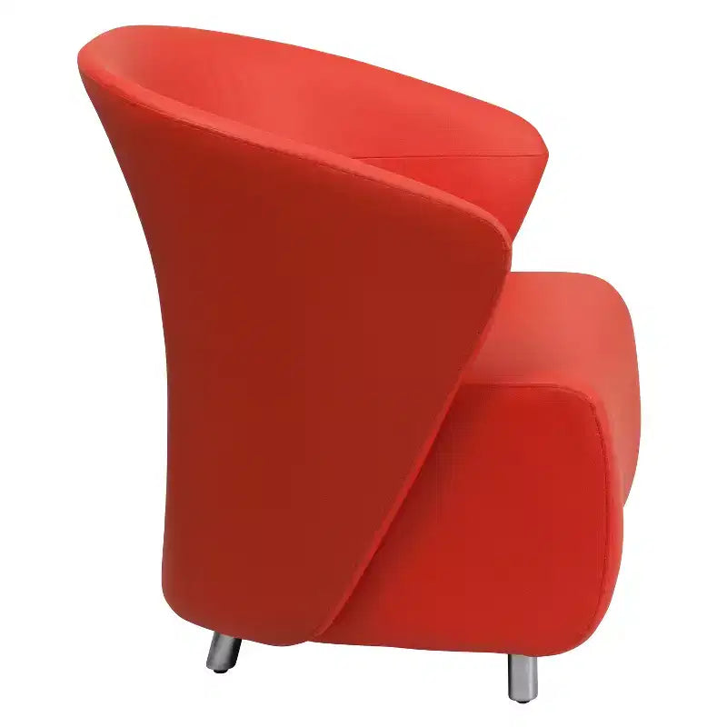 Emma and Oliver Home Office Curved Barrel Back Lounge Chair