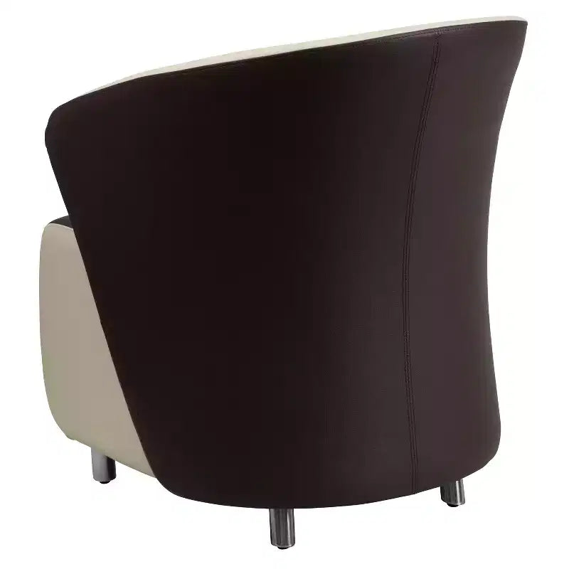 Emma and Oliver Home Office Curved Barrel Back Lounge Chair