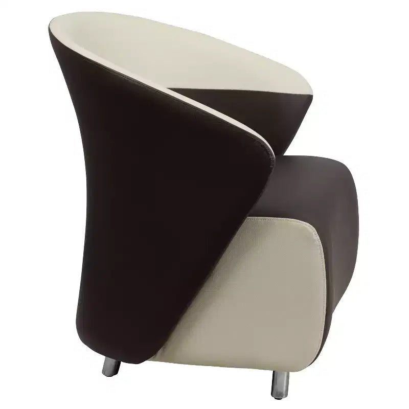 Emma and Oliver Home Office Curved Barrel Back Lounge Chair