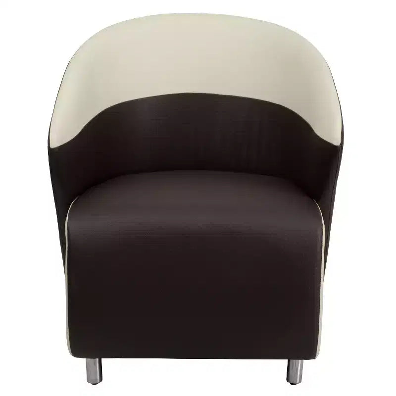 Emma and Oliver Home Office Curved Barrel Back Lounge Chair