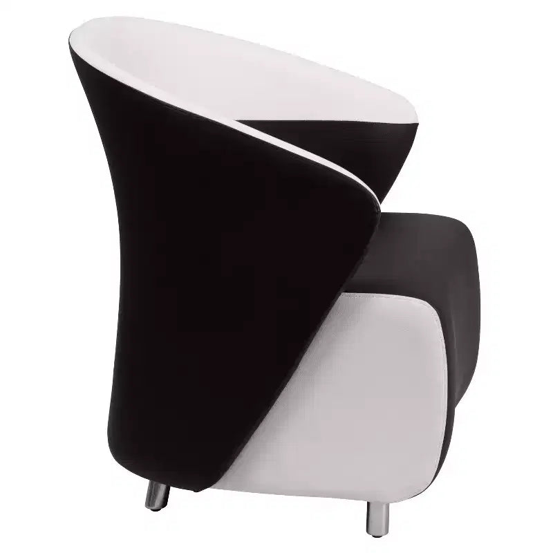 Emma and Oliver Home Office Curved Barrel Back Lounge Chair