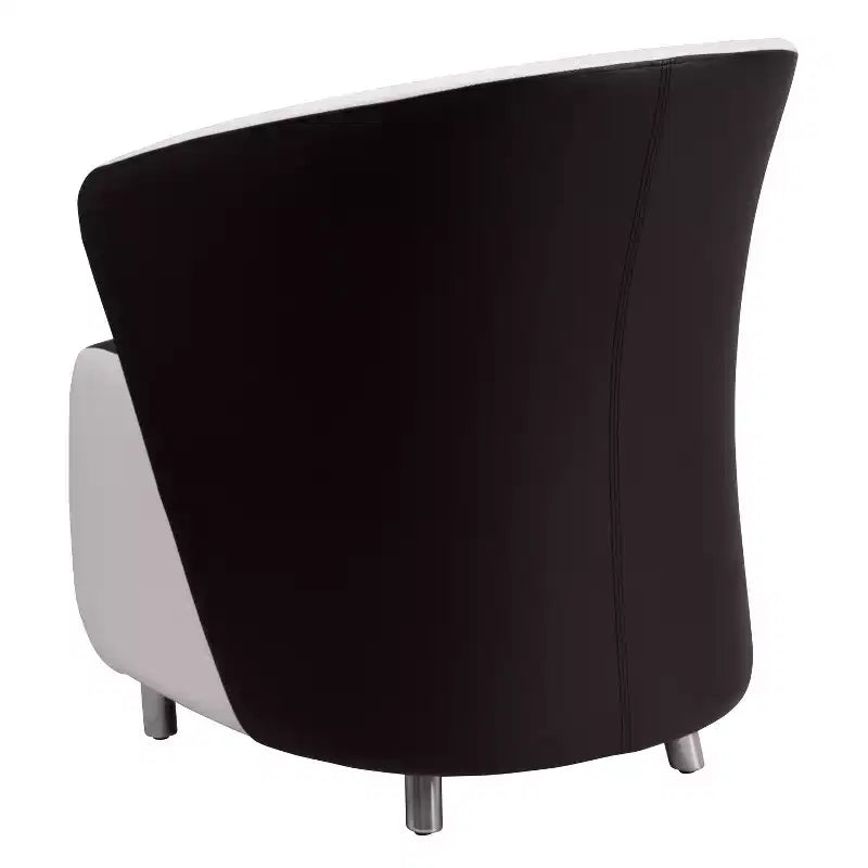 Emma and Oliver Home Office Curved Barrel Back Lounge Chair