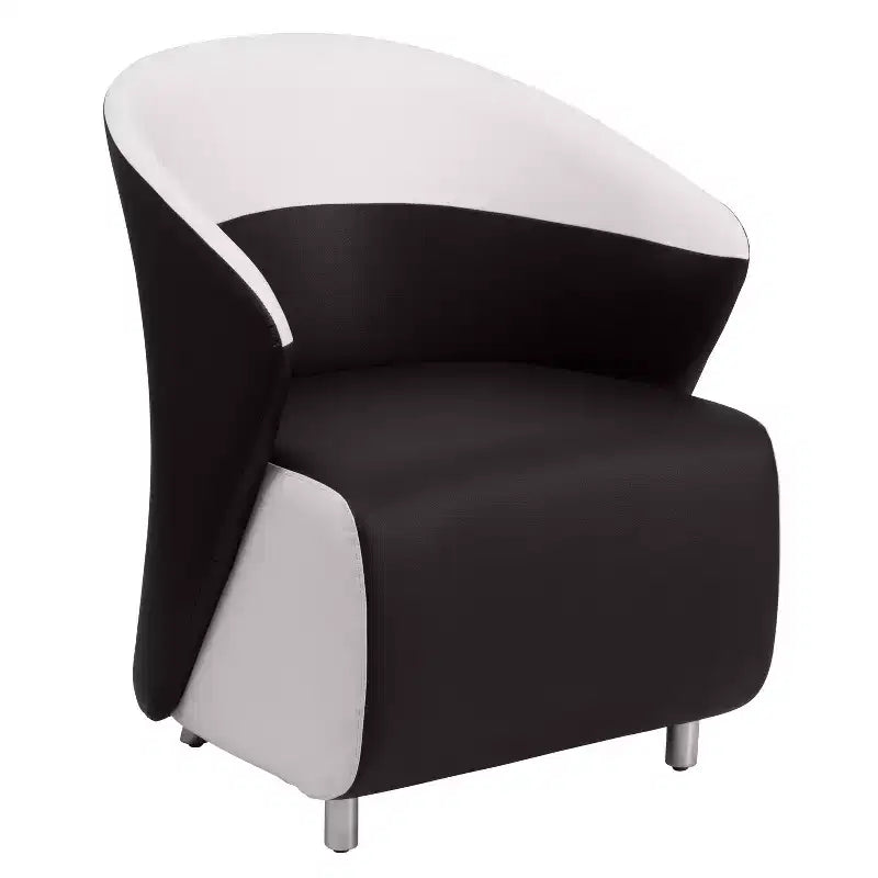 Emma and Oliver Home Office Curved Barrel Back Lounge Chair