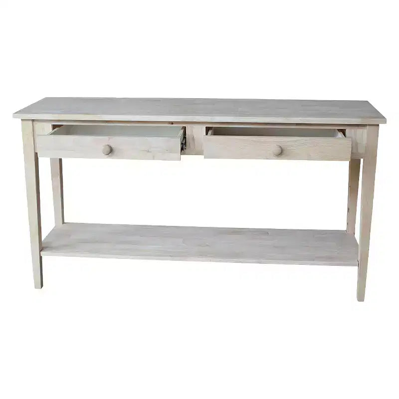 Spencer Console Server Table Unfinished Light Brown - International Concepts