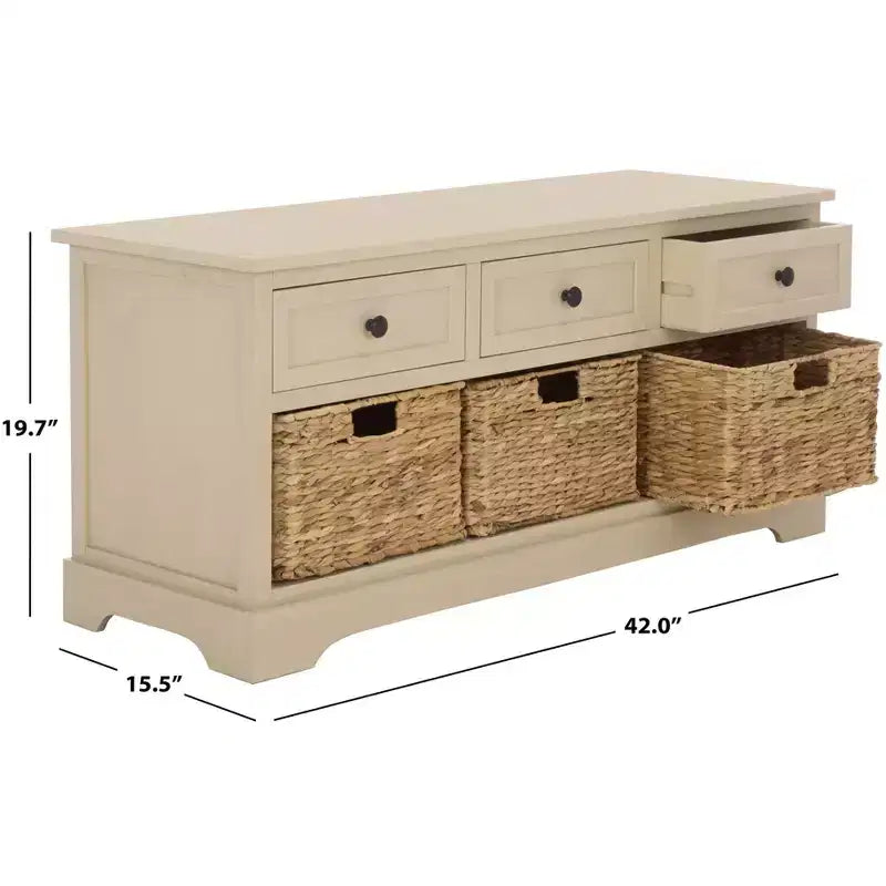Damien 3 Drawer Storage Bench - AMH5701 - Safavieh Couture