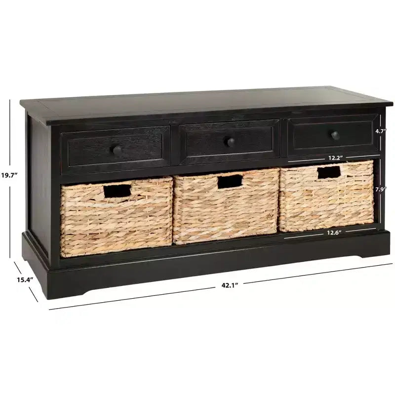 Damien 3 Drawer Storage Bench - AMH5701 - Safavieh Couture