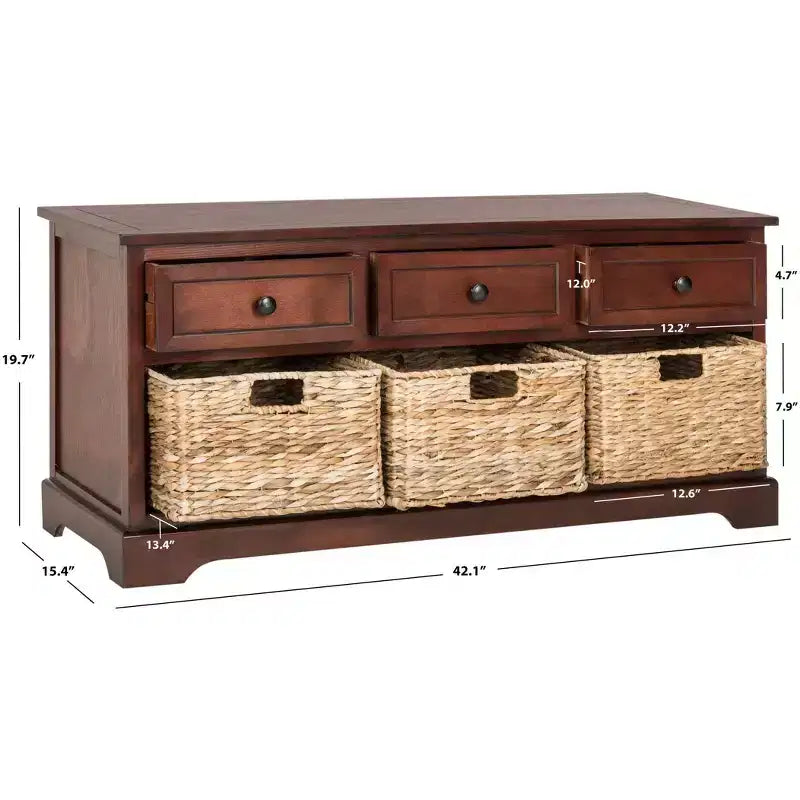Damien 3 Drawer Storage Bench - AMH5701 - Safavieh Couture