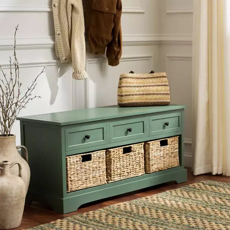 Damien 3 Drawer Storage Bench - AMH5701 - Safavieh Couture