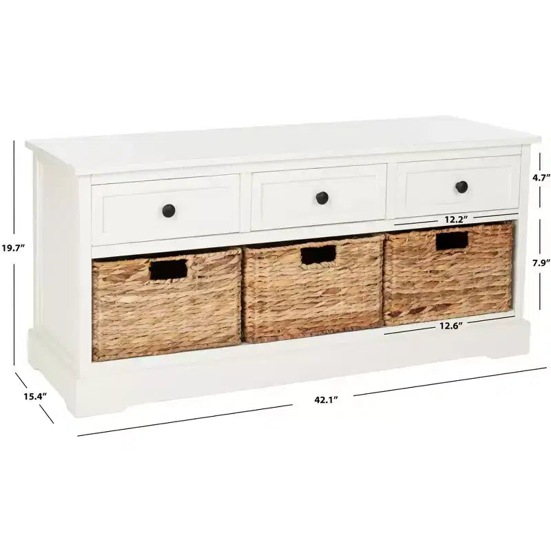Damien 3 Drawer Storage Bench - AMH5701 - Safavieh Couture