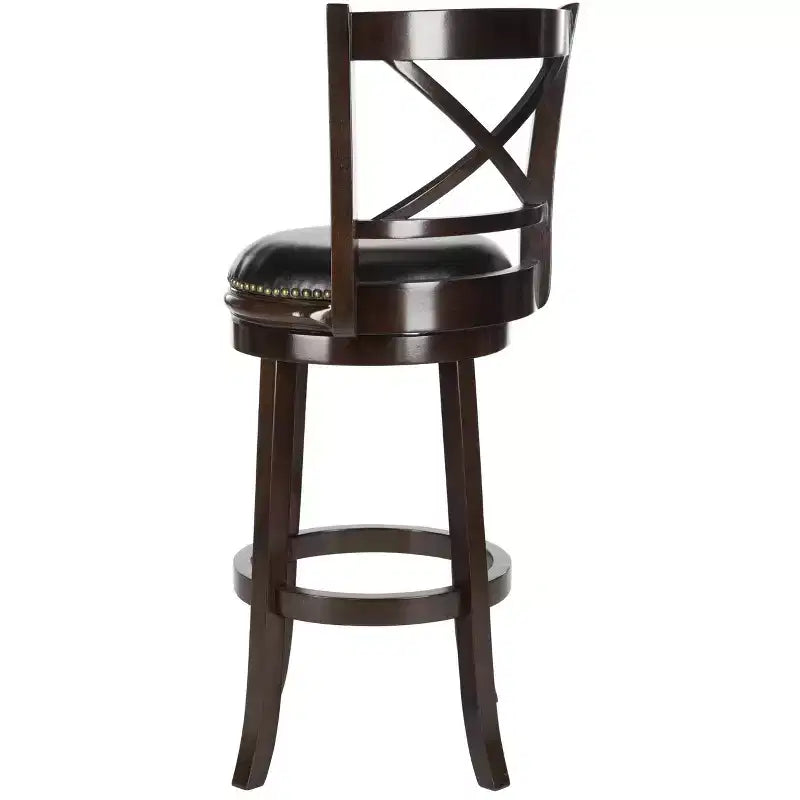 Butler Swivel Bar Stool - FOX7014 - Cappuccino/Black - Safavieh Couture