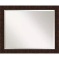 William Narrow Framed Bathroom Vanity Wall Mirror Bronze - Amanti Art