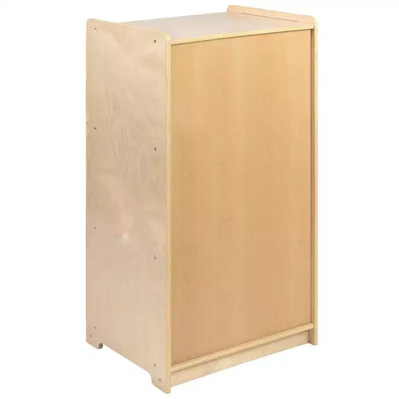 Flash Furniture Wooden 3 Section School Classroom Storage Cabinet for Commercial or Home Use - Safe, Kid Friendly Design - 36H (Natural)