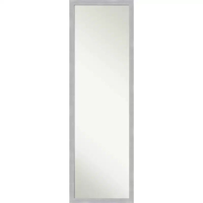 Miroir pleine longueur à fixer sur la porte encadré en métal brossé - Amanti Art