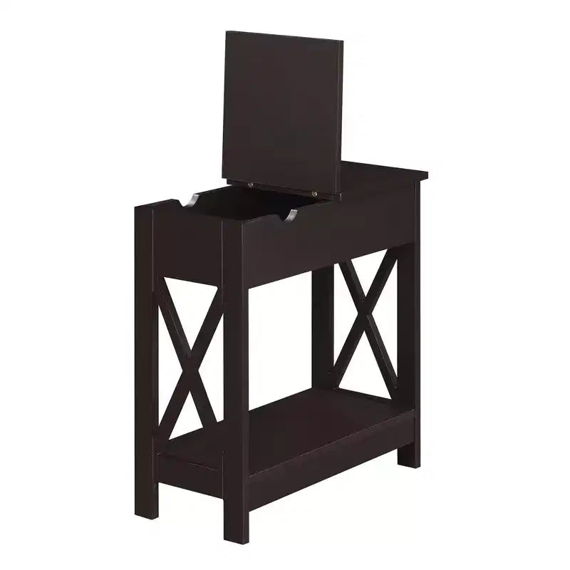 Oxford Flip Top End Table with Charging Station - Breighton Home