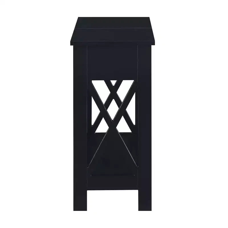 Oxford Flip Top End Table with Charging Station - Breighton Home