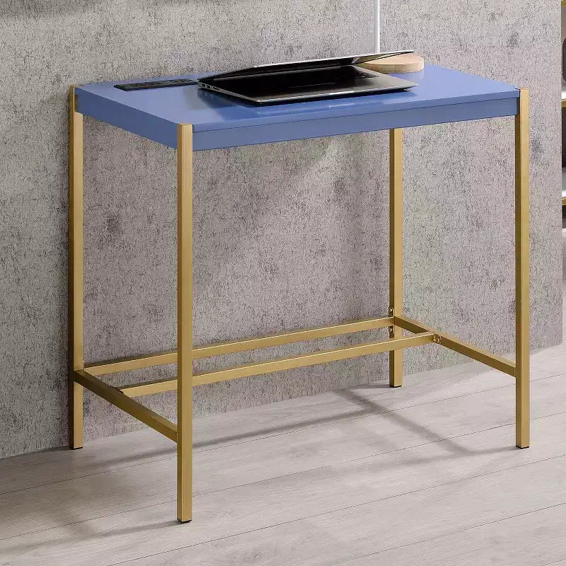 24/7 Shop At Home Everbay Writing Desk with Power and USB Plug