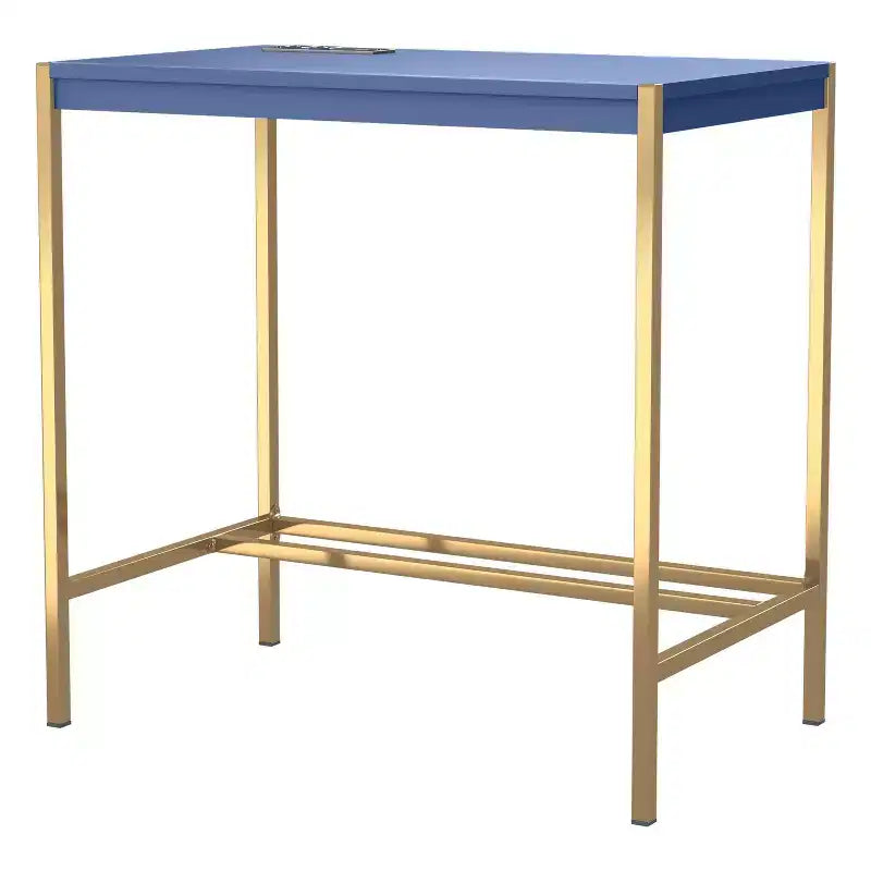 24/7 Shop At Home Everbay Writing Desk with Power and USB Plug