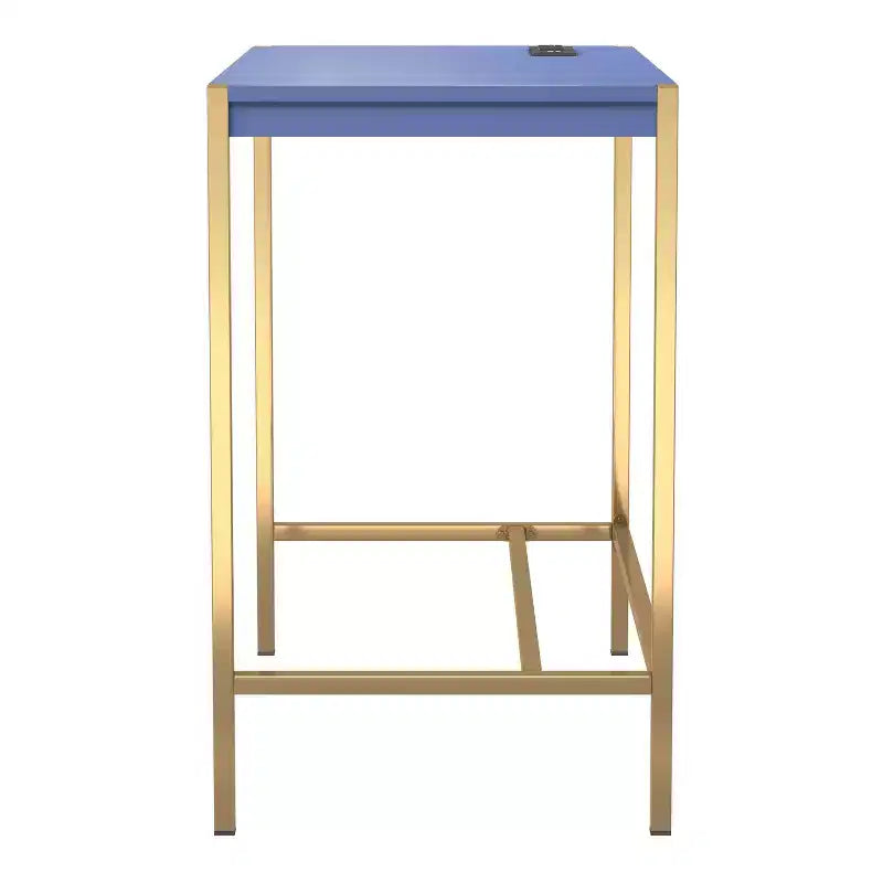 24/7 Shop At Home Everbay Writing Desk with Power and USB Plug