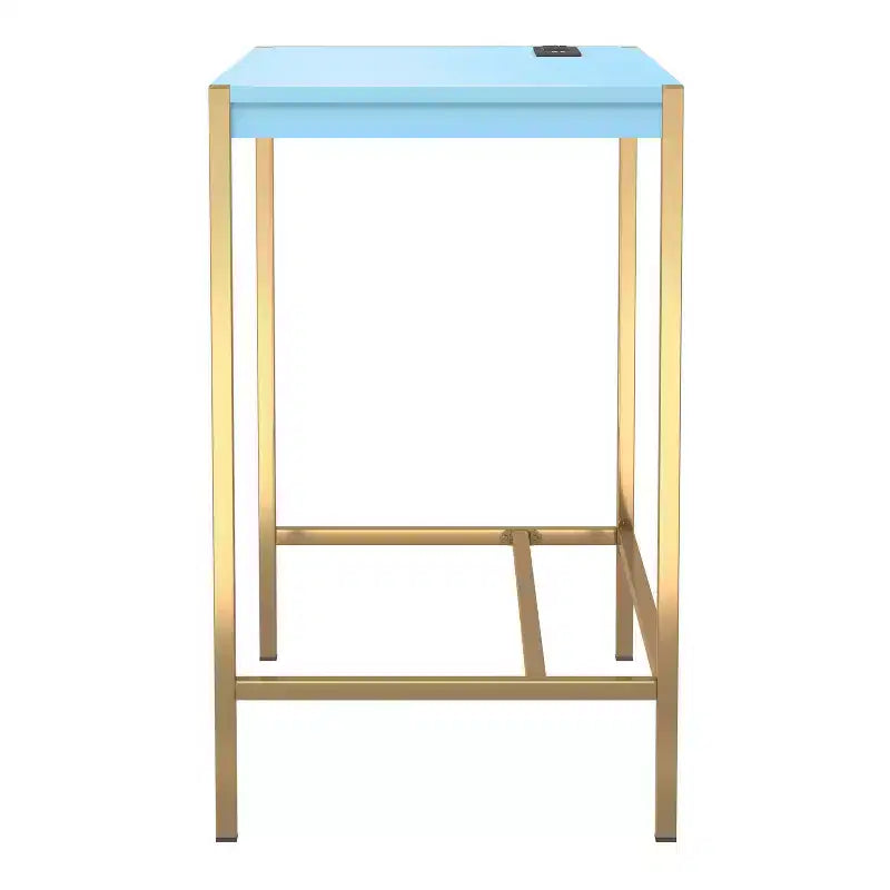 24/7 Shop At Home Everbay Writing Desk with Power and USB Plug