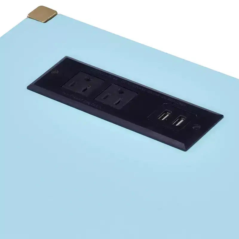 24/7 Shop At Home Everbay Writing Desk with Power and USB Plug