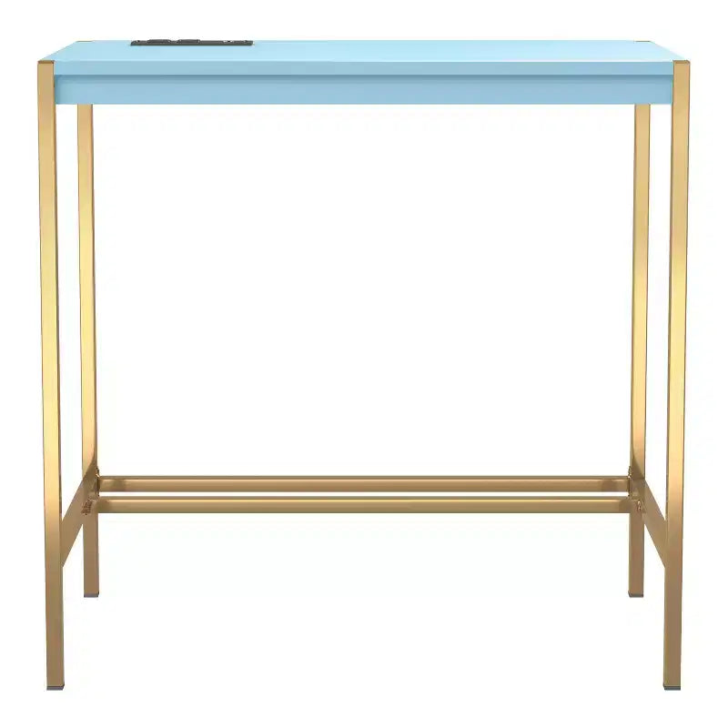 24/7 Shop At Home Everbay Writing Desk with Power and USB Plug