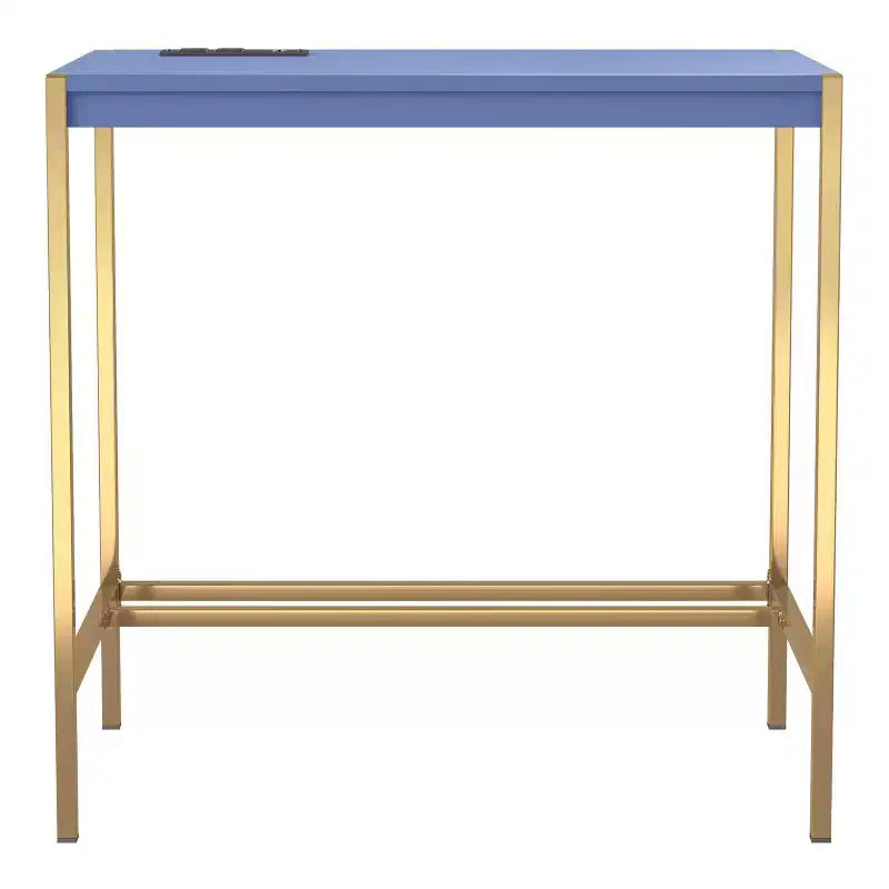 24/7 Shop At Home Everbay Writing Desk with Power and USB Plug