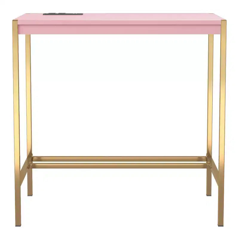24/7 Shop At Home Everbay Writing Desk with Power and USB Plug