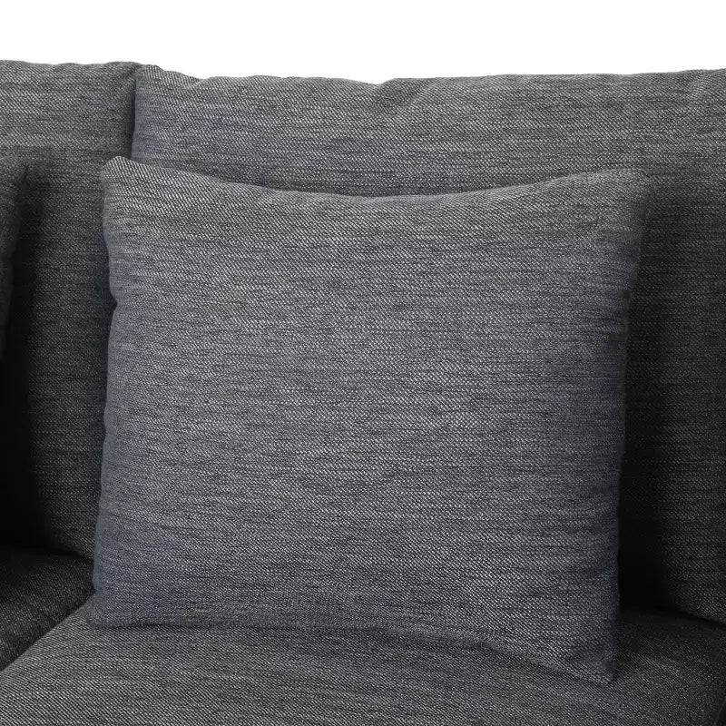 Elliston Contemporary Fabric 3 Seater Sofa with Accent Pillows - Christopher Knight Home