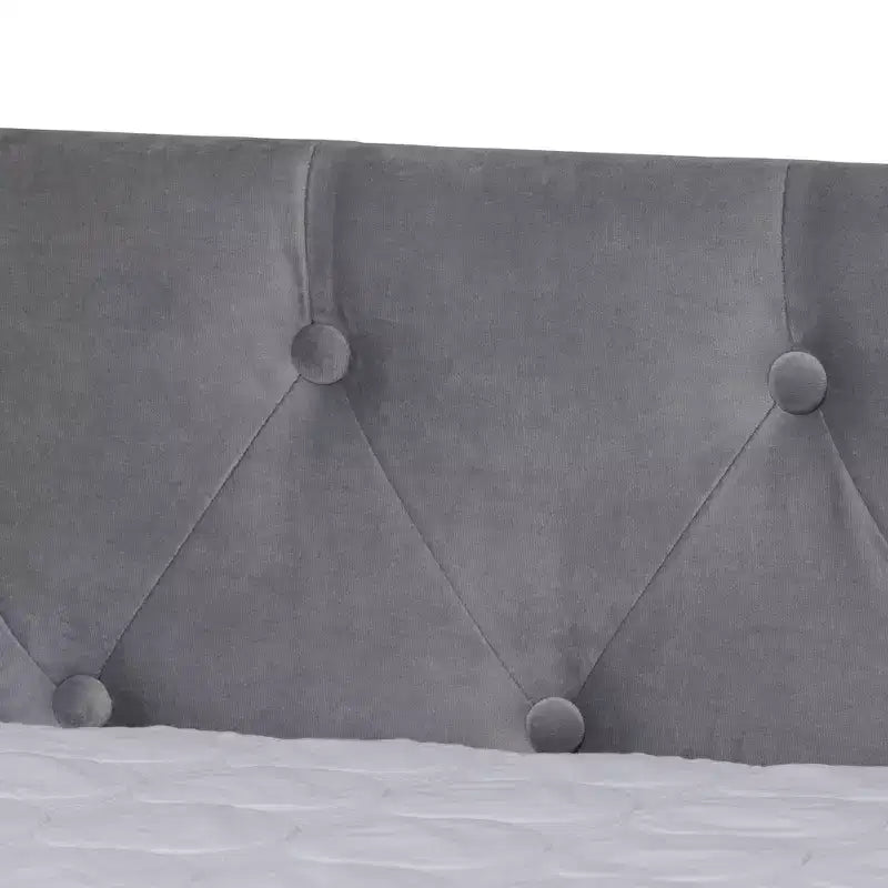 Larkin Velvet Fabric Upholstered Daybed with Trundle - Baxton Studio