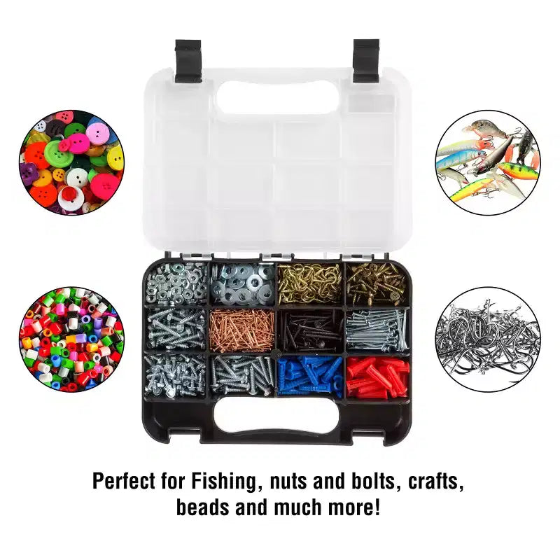 Fleming Supply Portable Storage Case With Locks and 14 Compartments