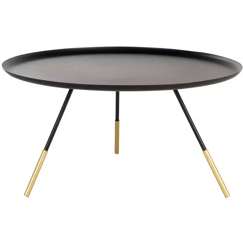 Orson Coffee Table with Metal Gold Cap - Safavieh