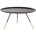 Orson Coffee Table with Metal Gold Cap - Safavieh