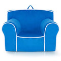Costway Kids Sofa Toddler Foam Filled Armchair w/ Velvet Fabric Baby Perfect Gift Pink\Blue