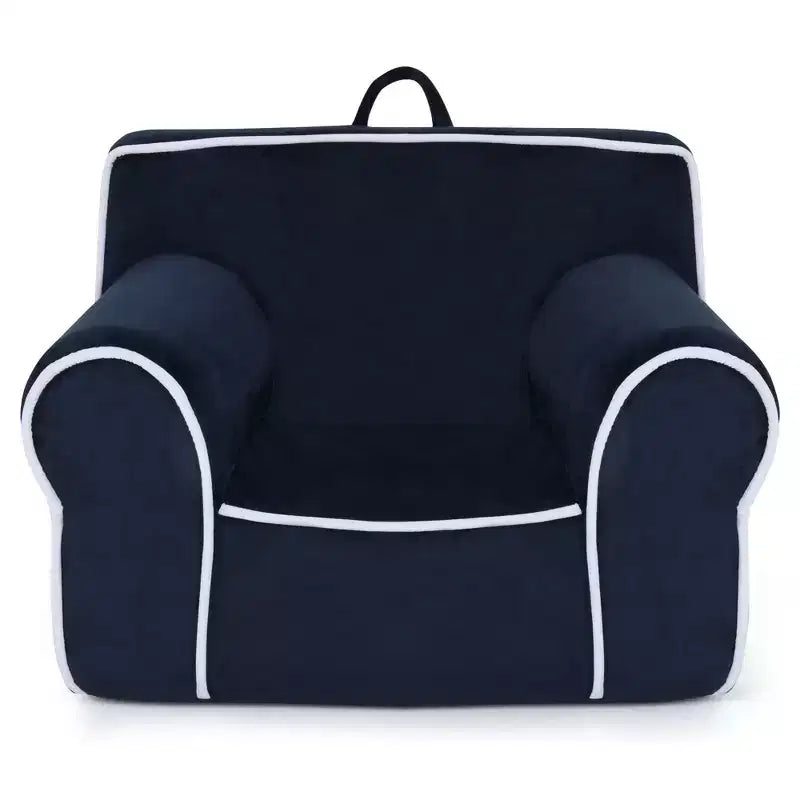 Costway Kids Sofa Toddler Foam Filled Armchair w/ Velvet Fabric Baby Perfect Gift Pink\Blue