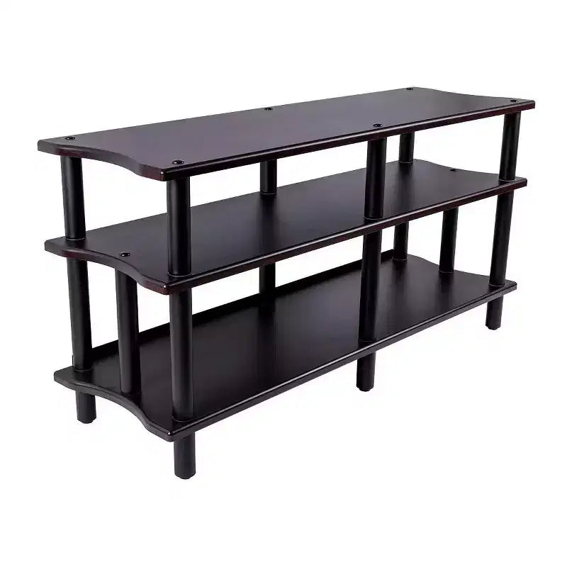 Monolith Double-Wide XL 3-Tier AV Stand 300 lbs Weight Capacity Per Shelf Organize Display AV Components Home Theater or Entertainment System,